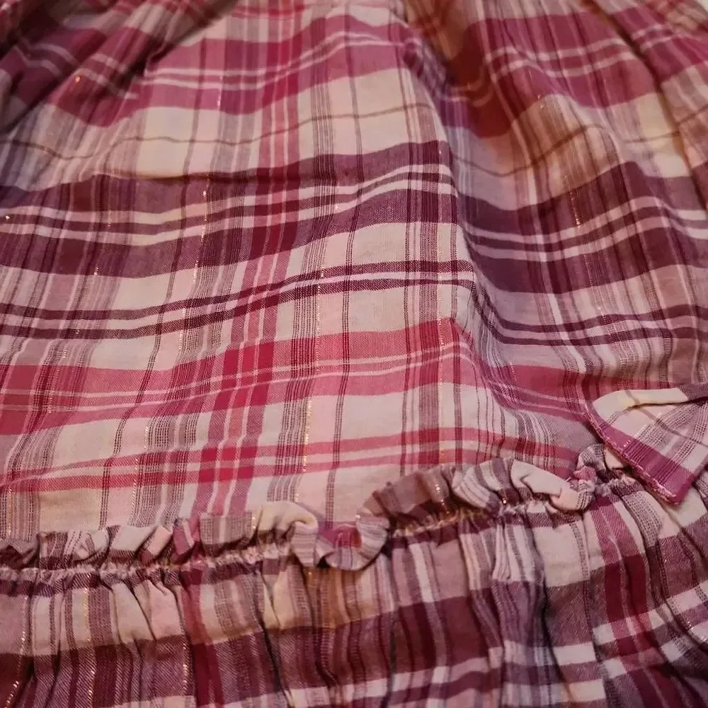 Baby Gap Toddler Girls Purple Plaid Ruffle Sundress - Size 2 Years
